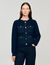 Cardigan with denim details