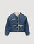 Blouson en denim et fausse fourrure