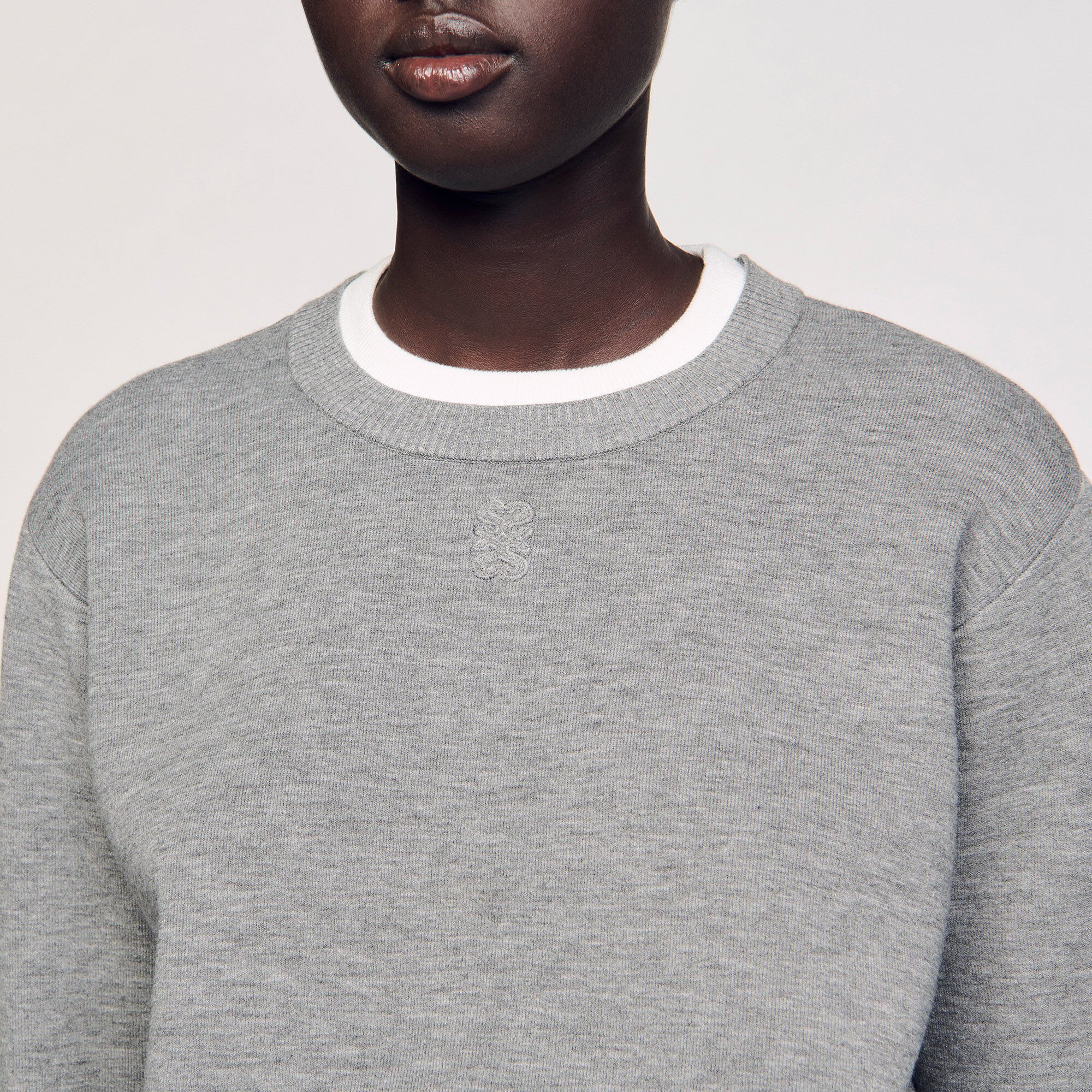 Contrast collar jumper