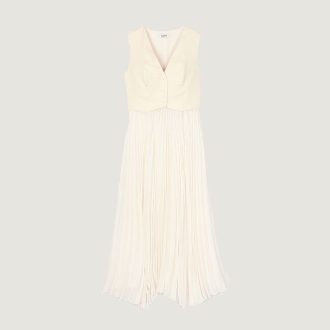Langes Plisseekleid