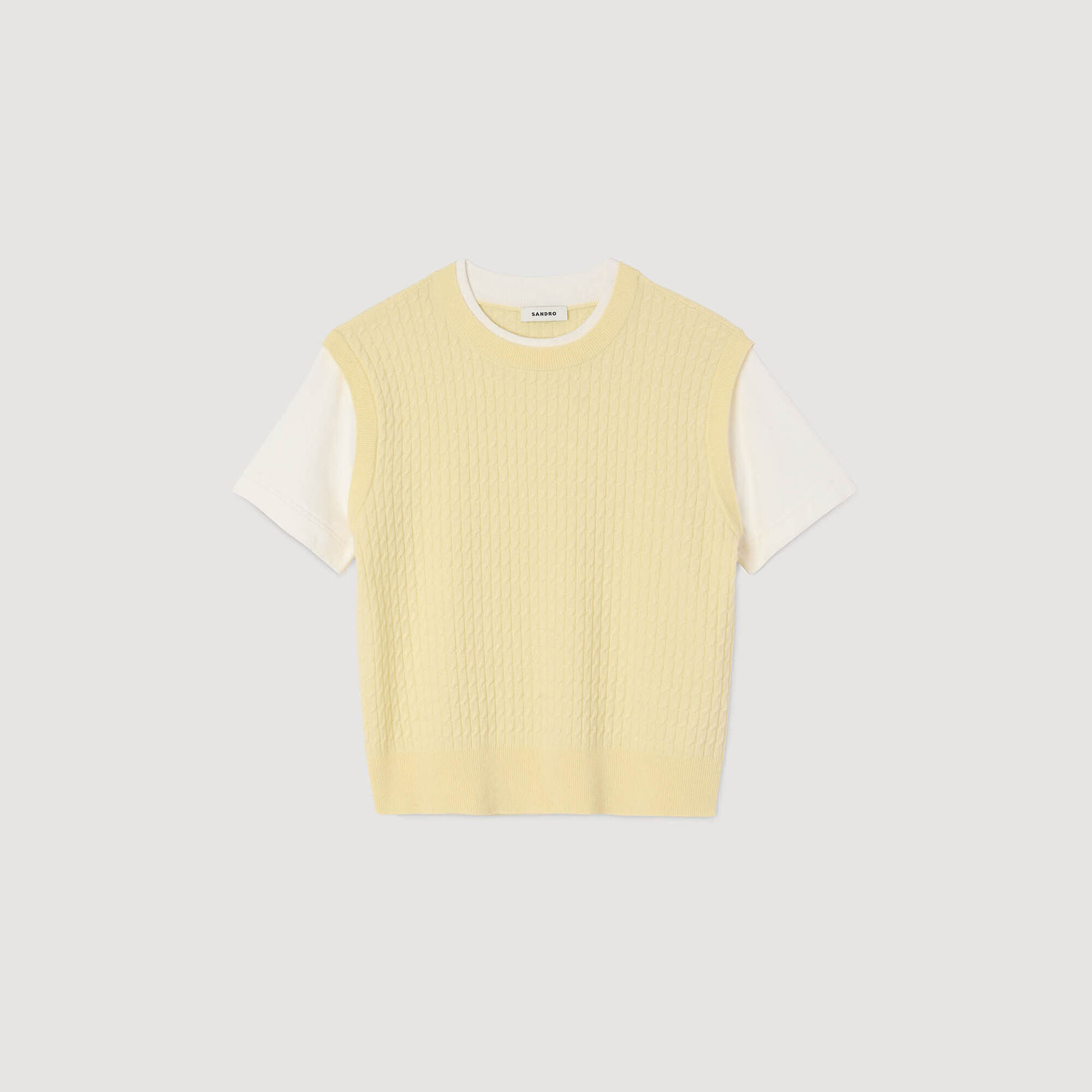 Pull 2 en 1 bicolore