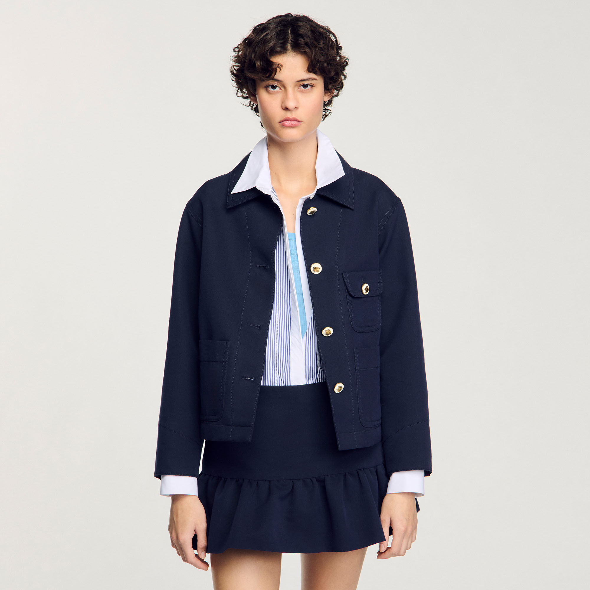 Blouson mit Offiziersknöpfen