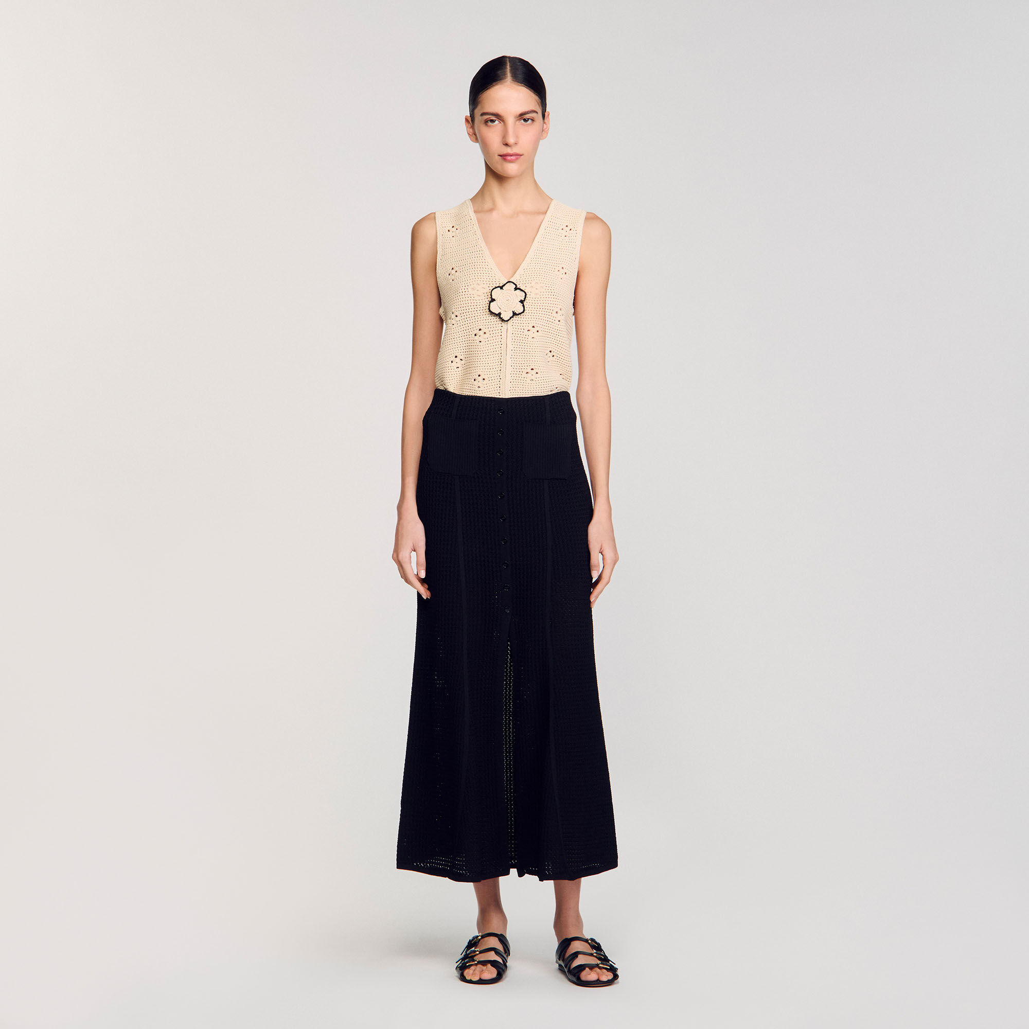 Rock mit modischem Strickmuster