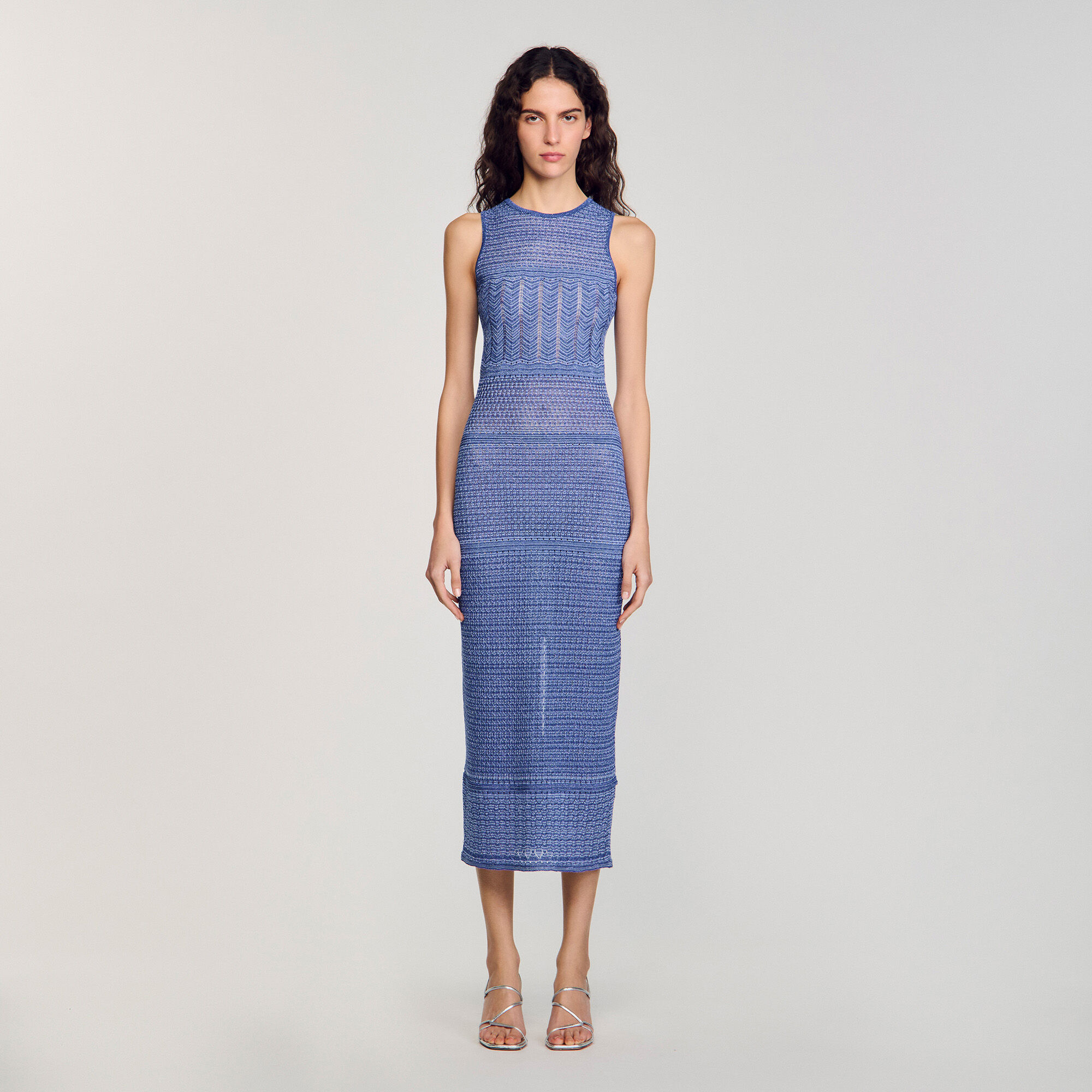 Midikleid aus Strickgewebe