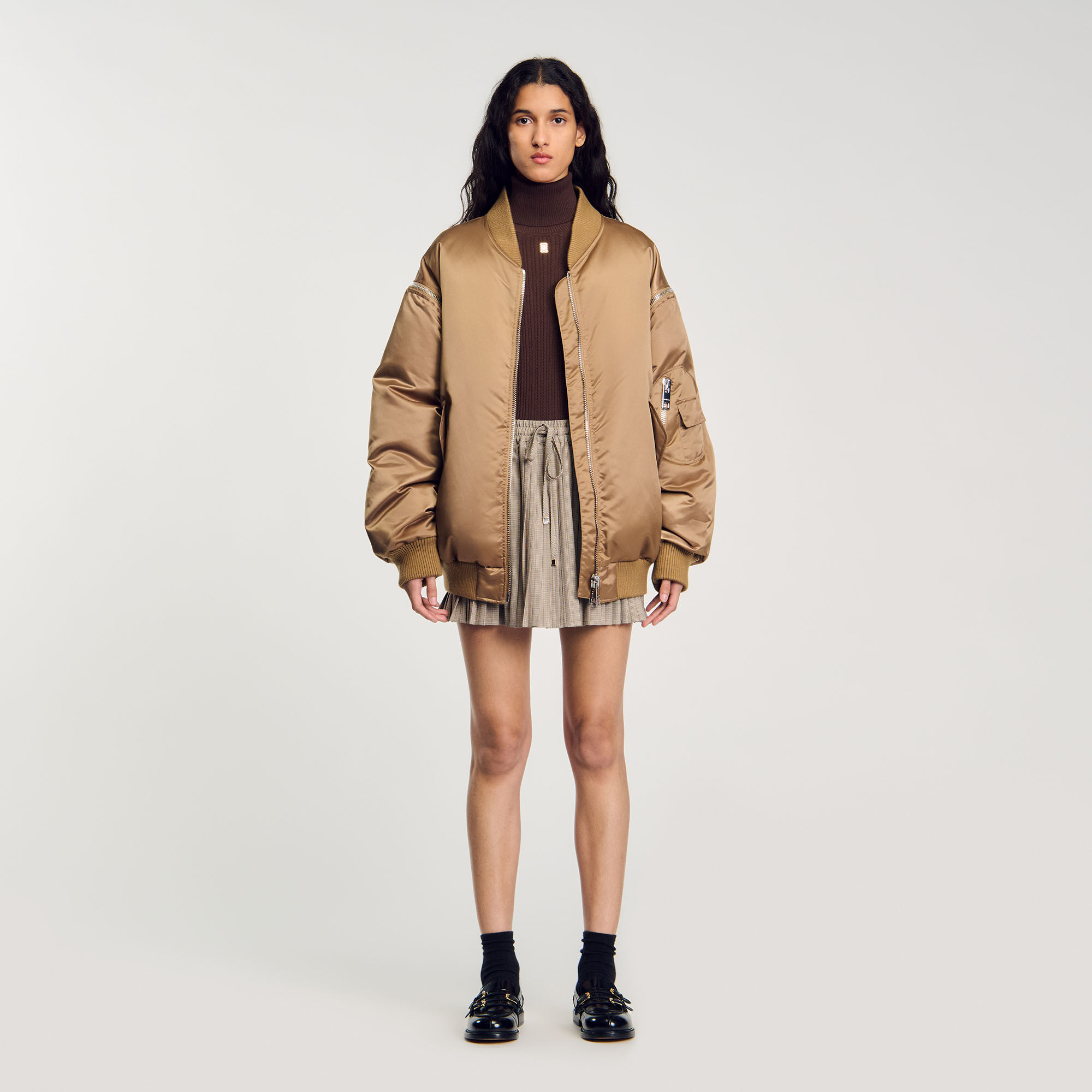 Blouson bomber satiné 