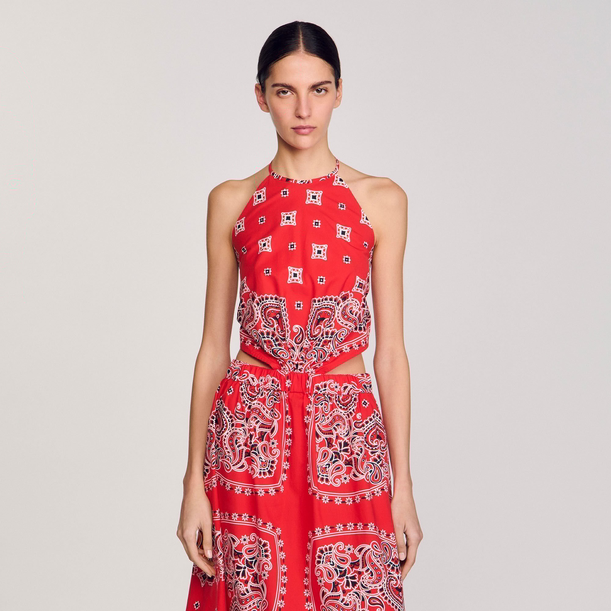 Bandana-print maxi dress