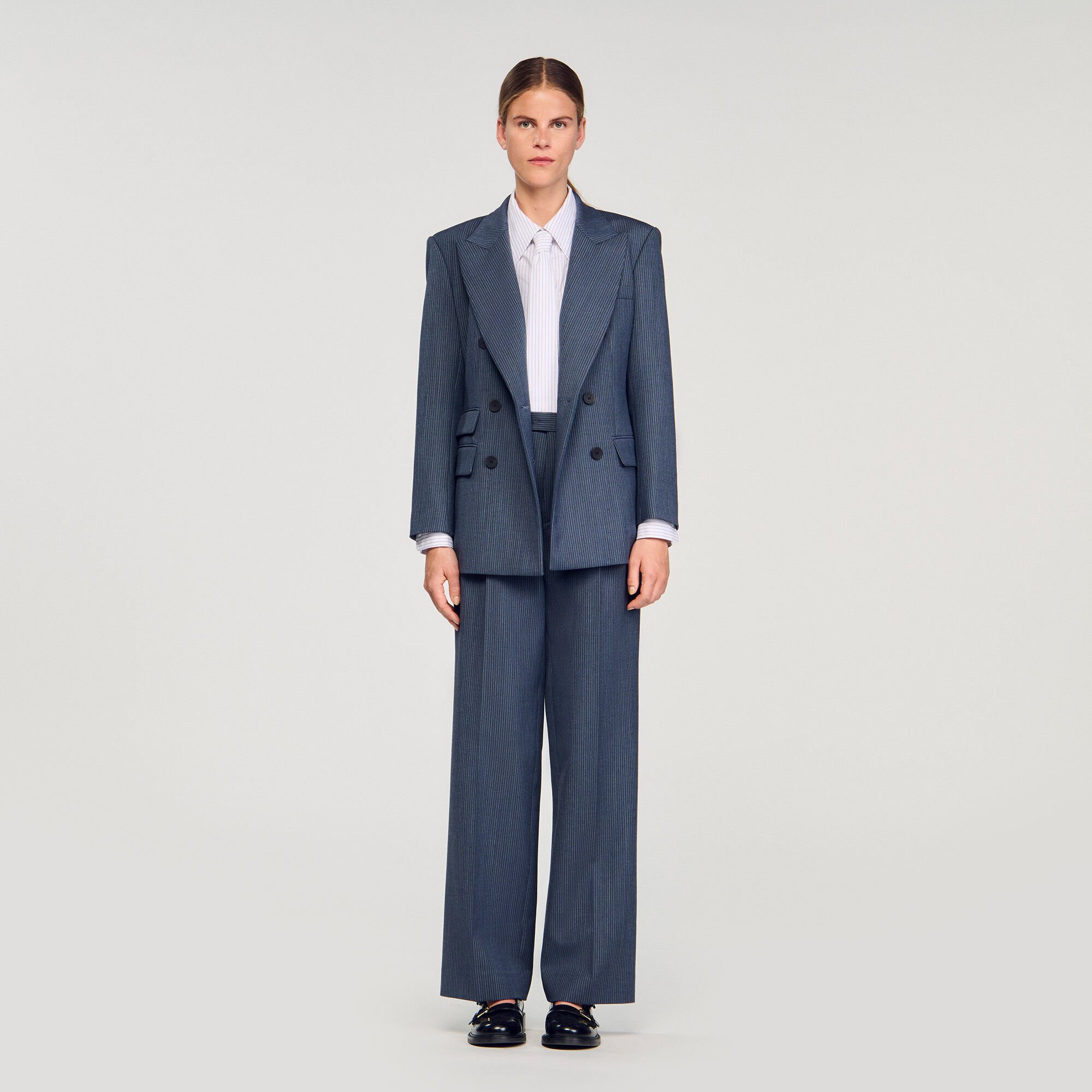 Veste de tailleur à rayures