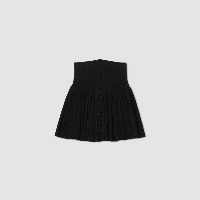 Short velvet knit skirt