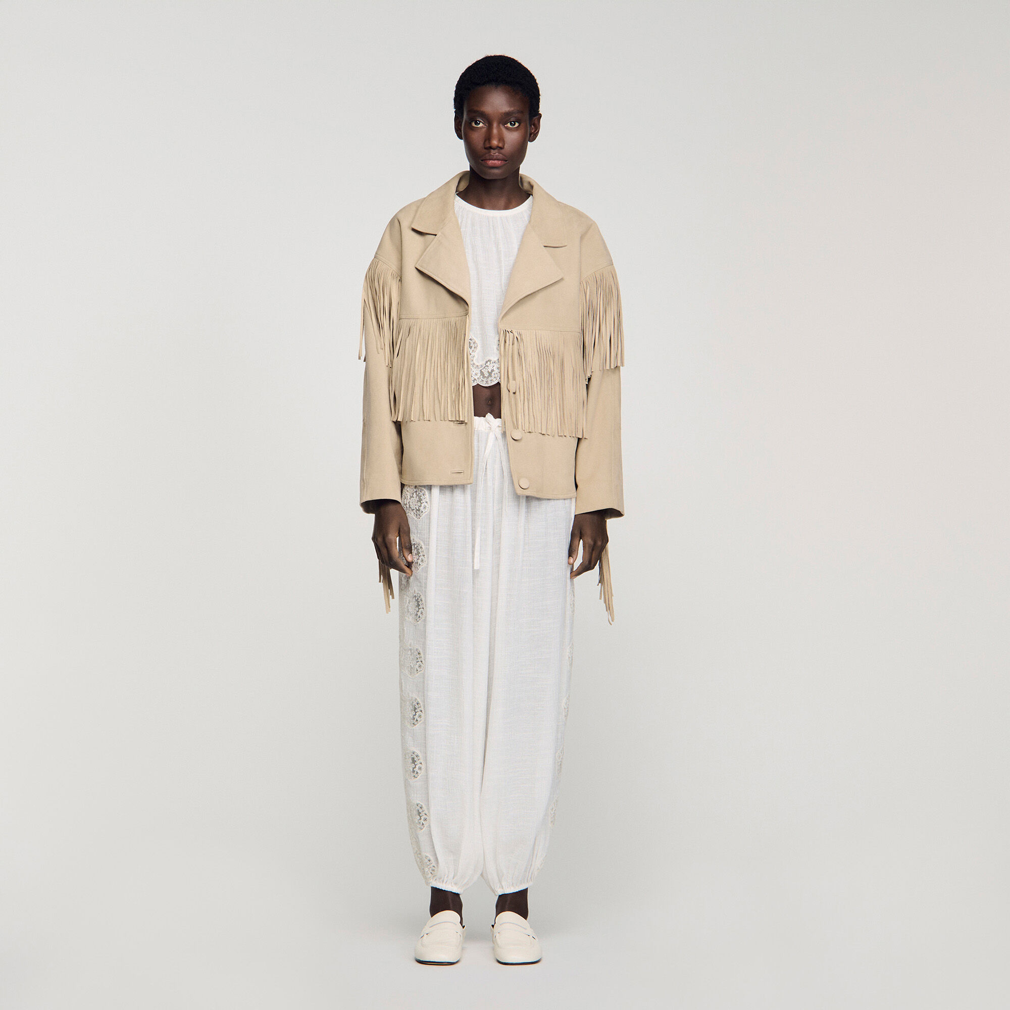 Fringed suede jacket