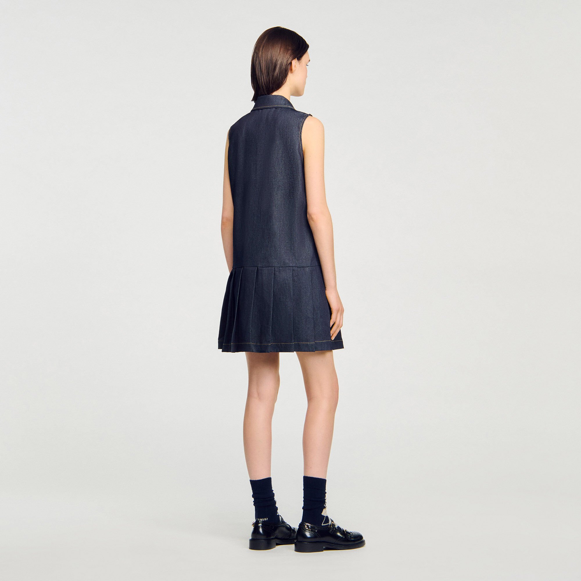 Robe courte en denim