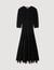Langes Strickkleid mit Volants