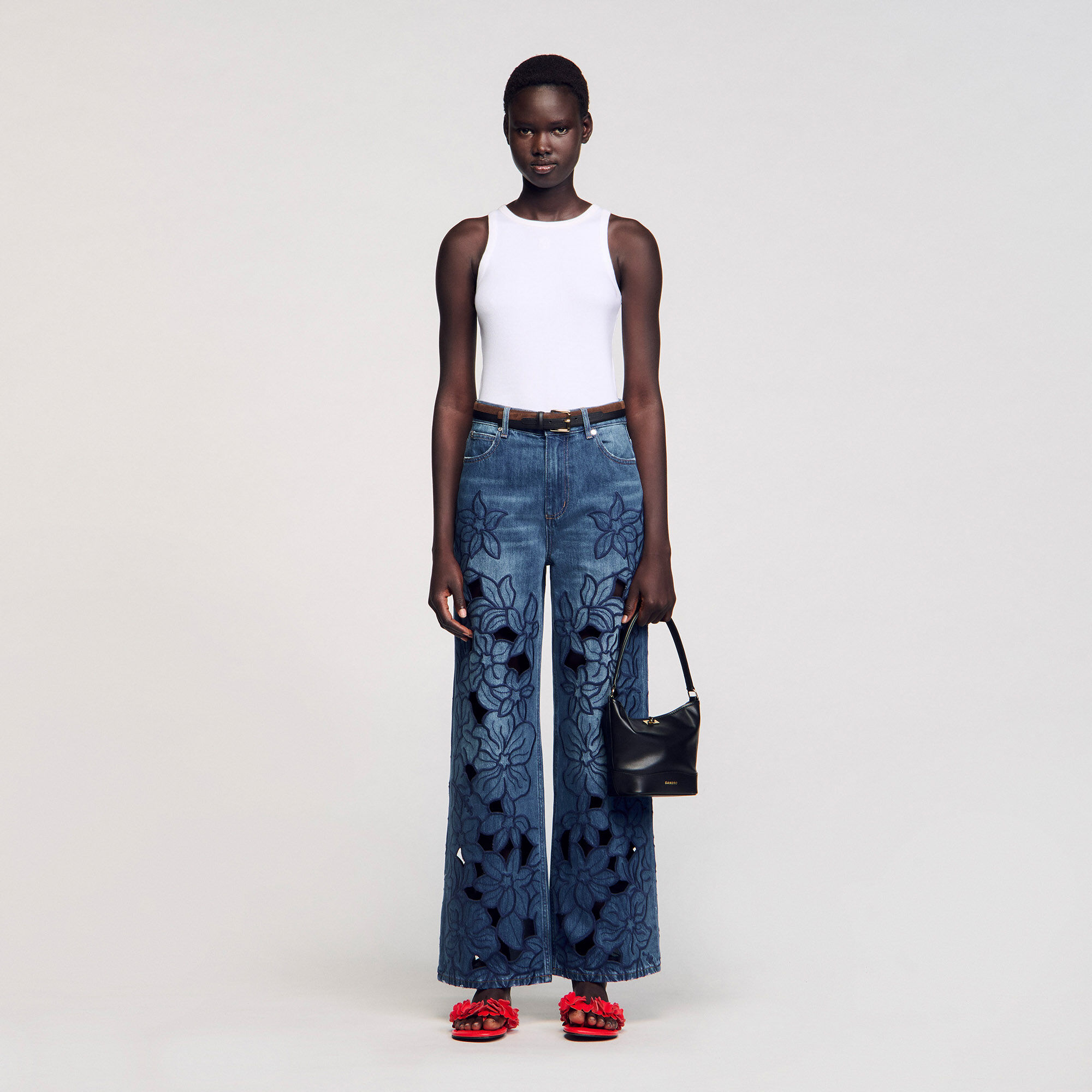 Wide-leg jeans for women | Sandro Paris