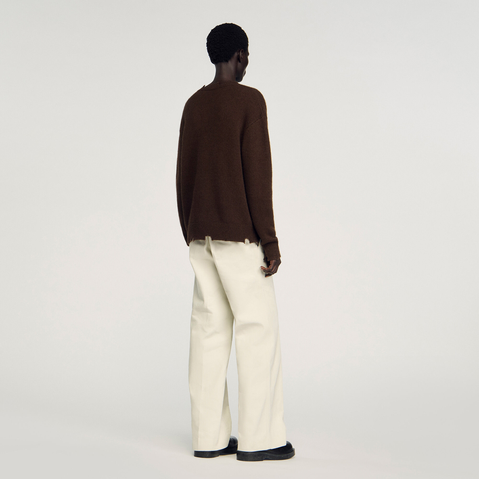 Wollpullover im Destroyed-Look