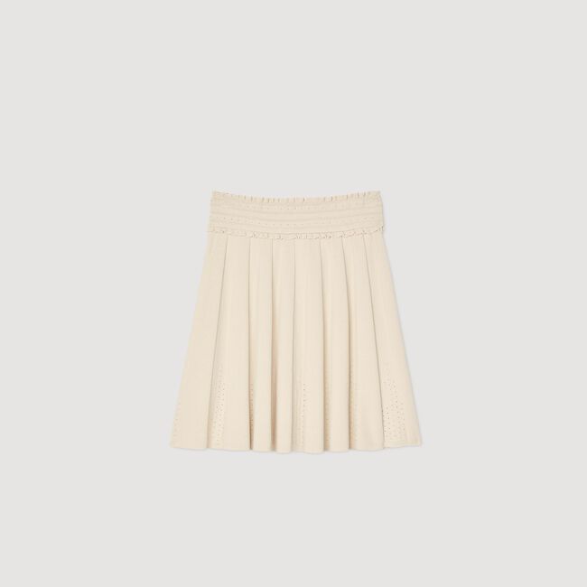 Pointelle knit skirt