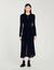 Langes Strickkleid in Velours-Optik