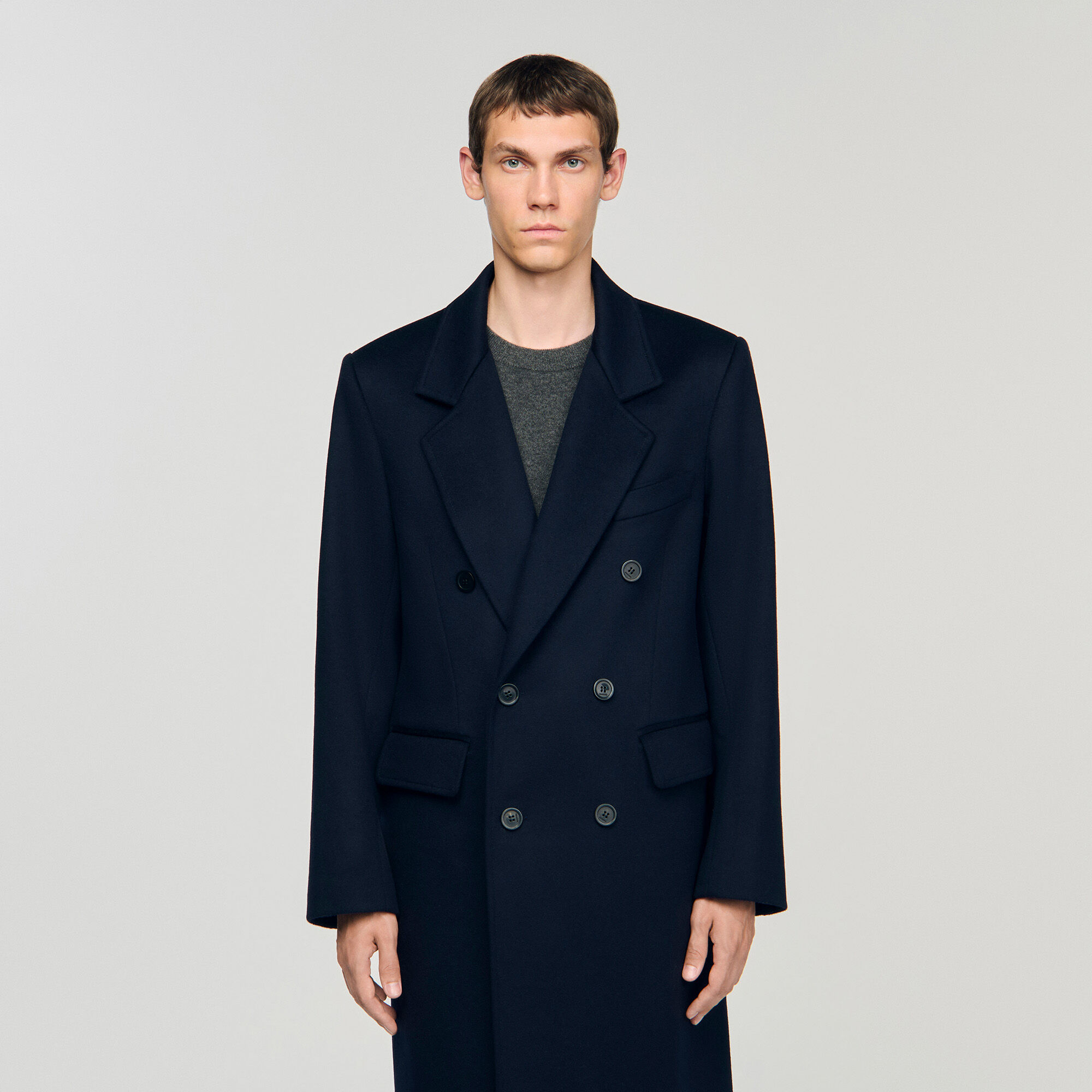 Wool and cashmere coat