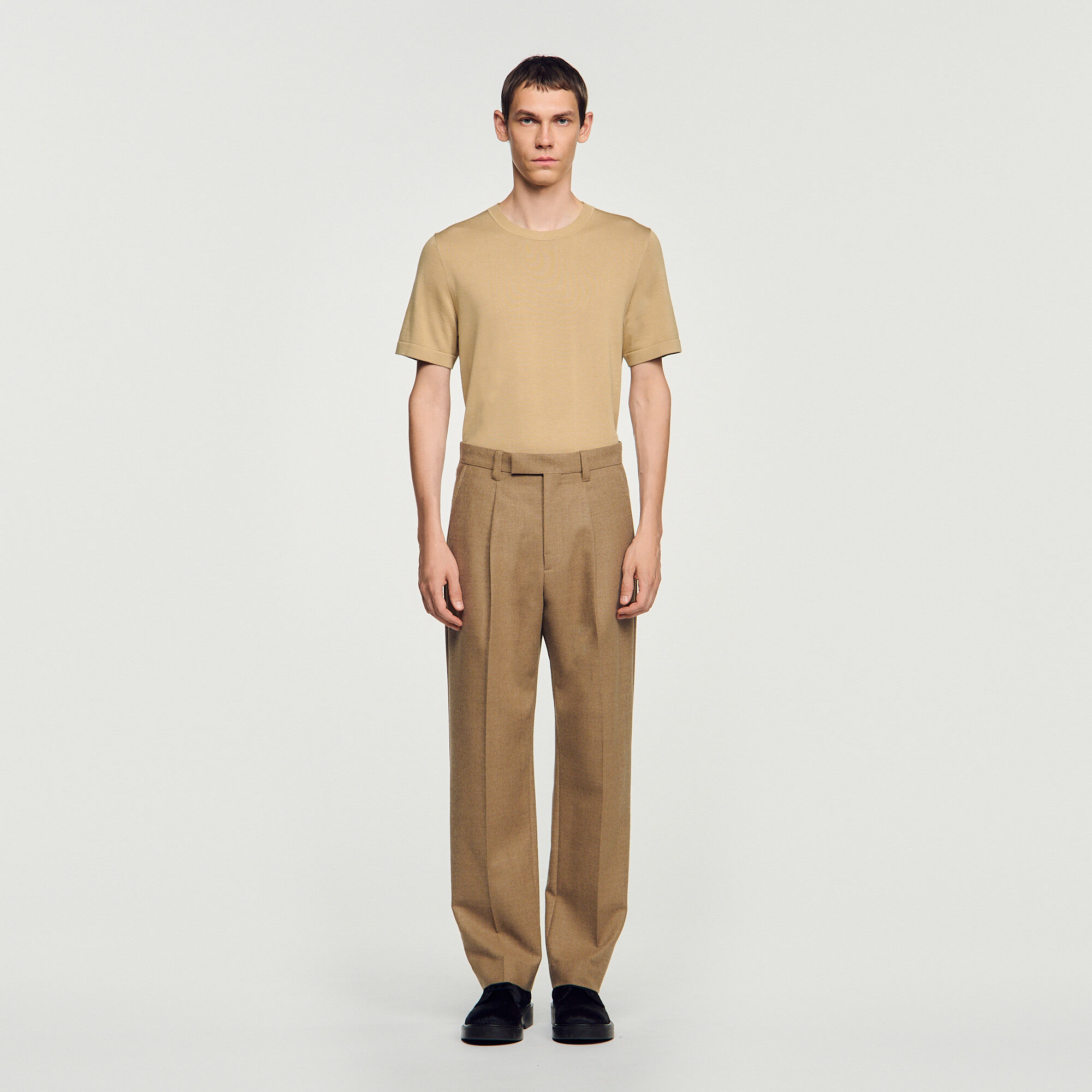 Pantalon de costume large en laine - Homme | Sandro