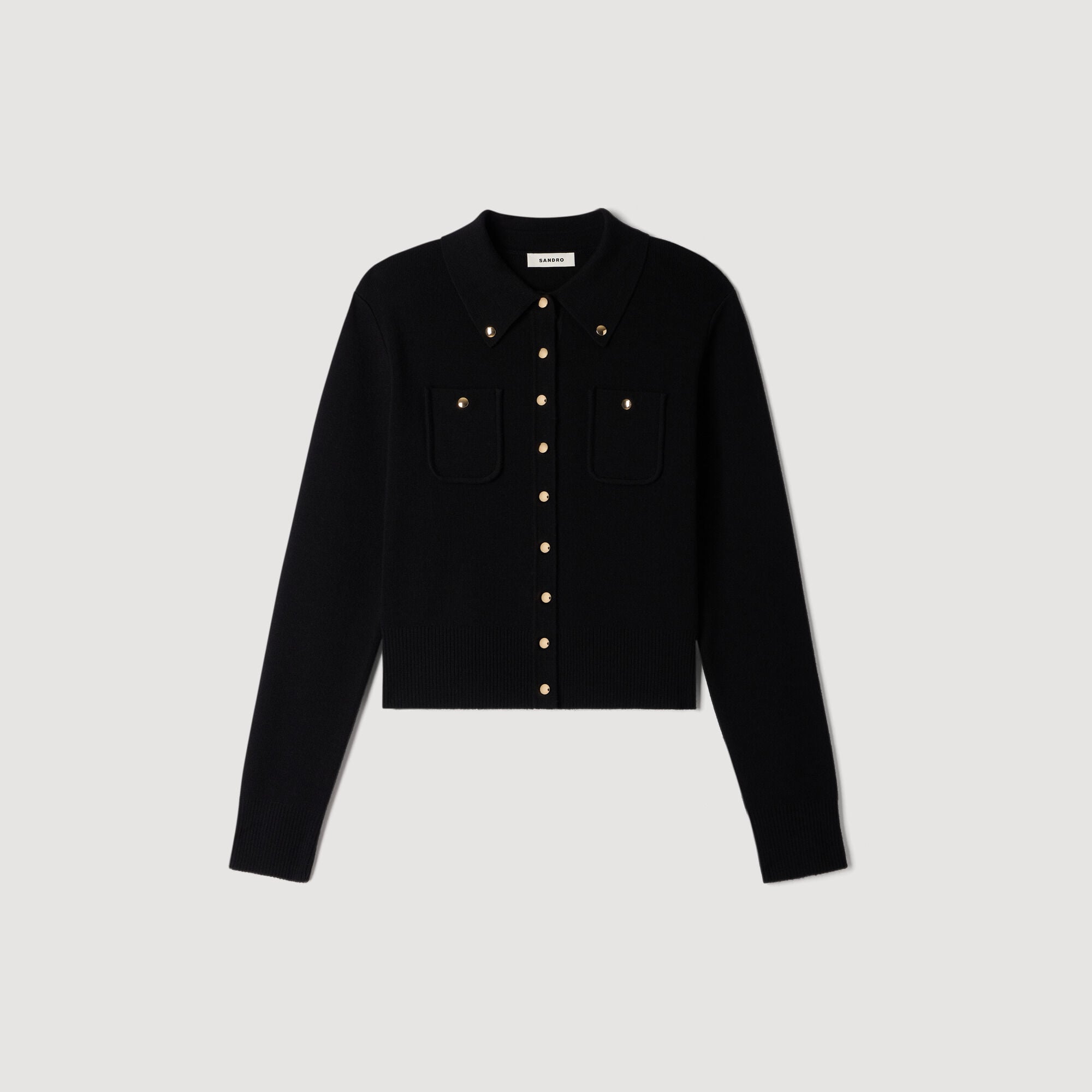 Cardigan &agrave; boutons m&eacute;talliques - Femme | Sandro