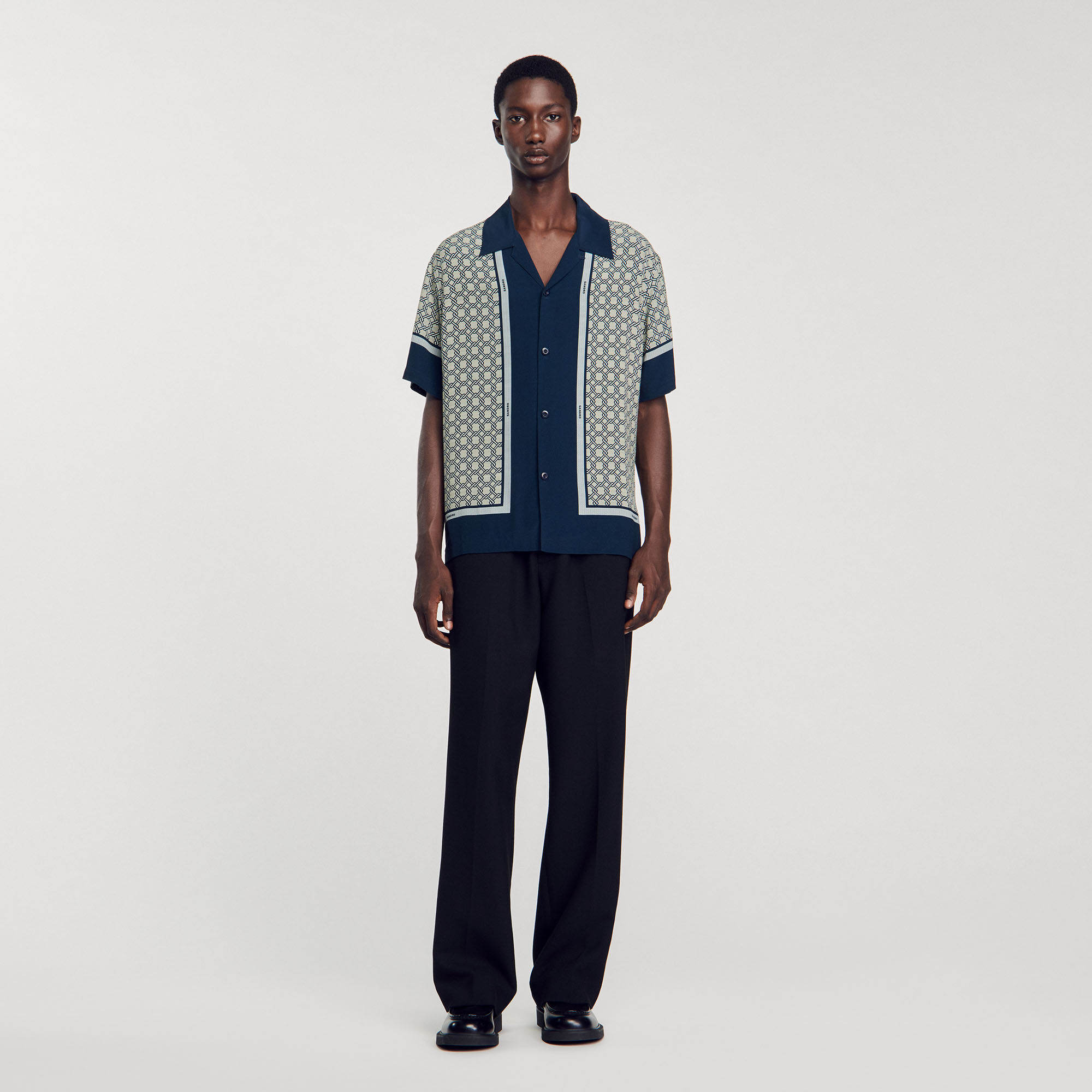 Chemise imprimée à manches courtes