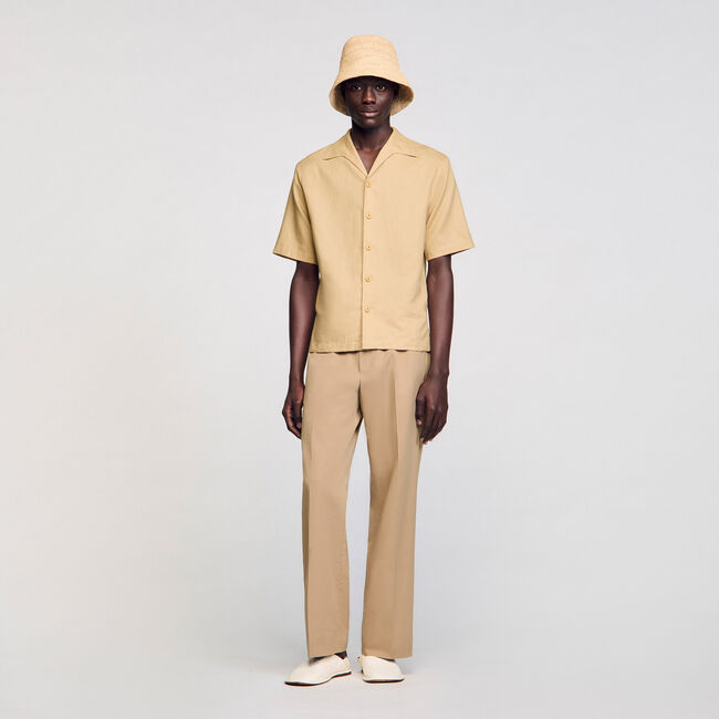 Chemise en coton et lin