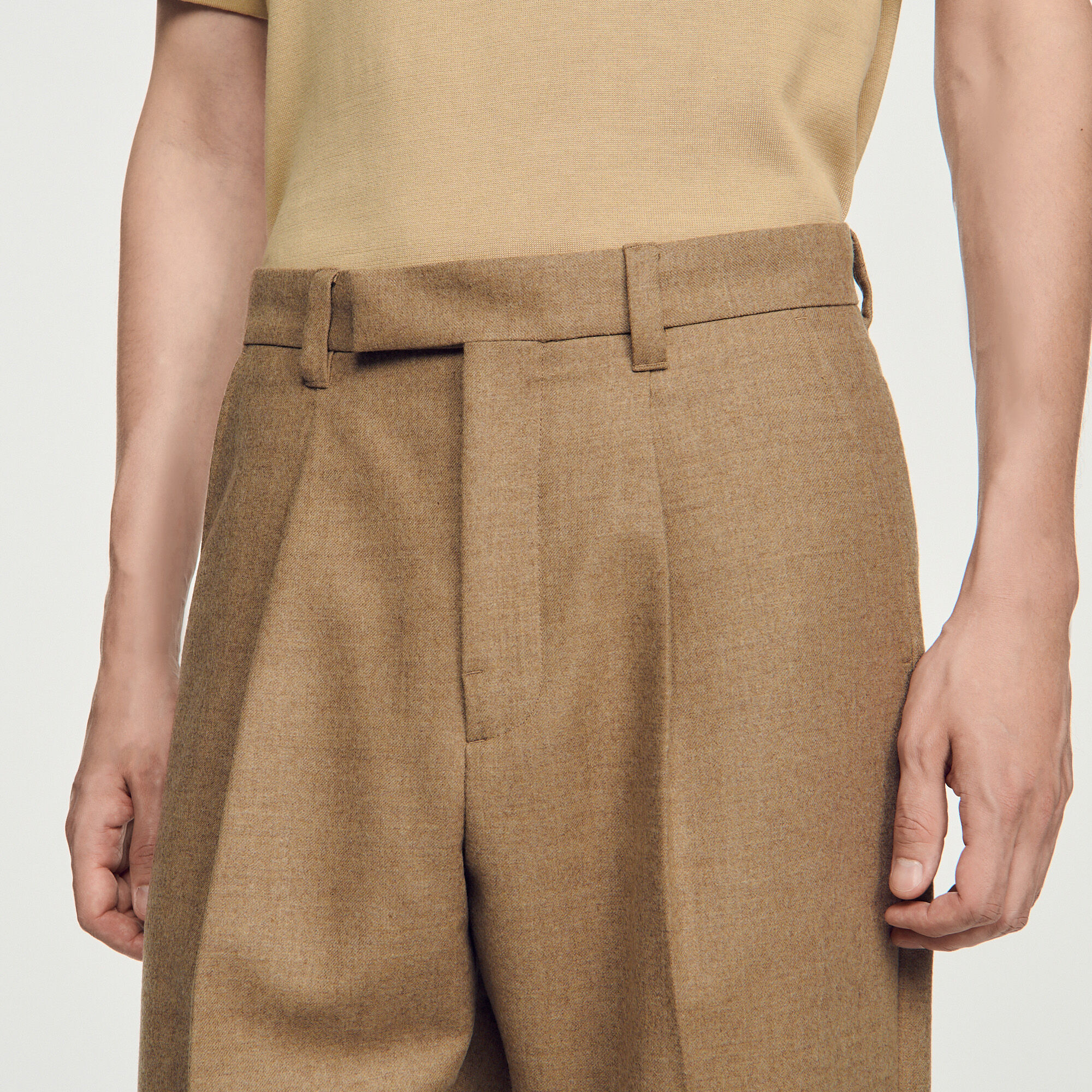 Pantalon de costume large en laine - Homme | Sandro