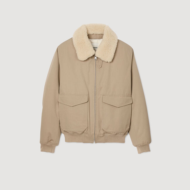 Blouson aviateur à col mouton