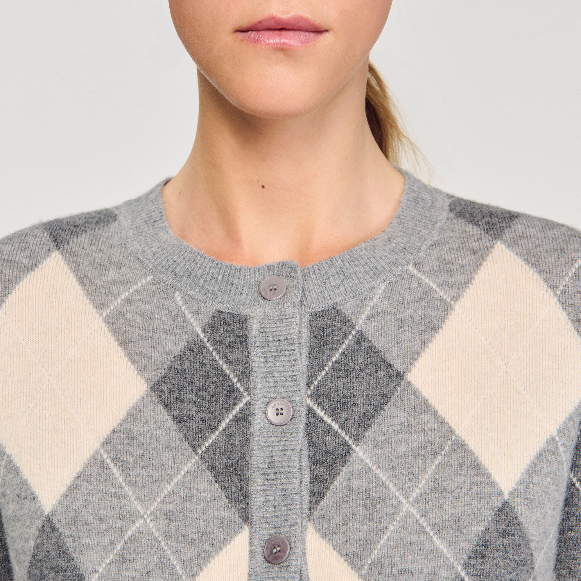 Cardigan à motifs losanges