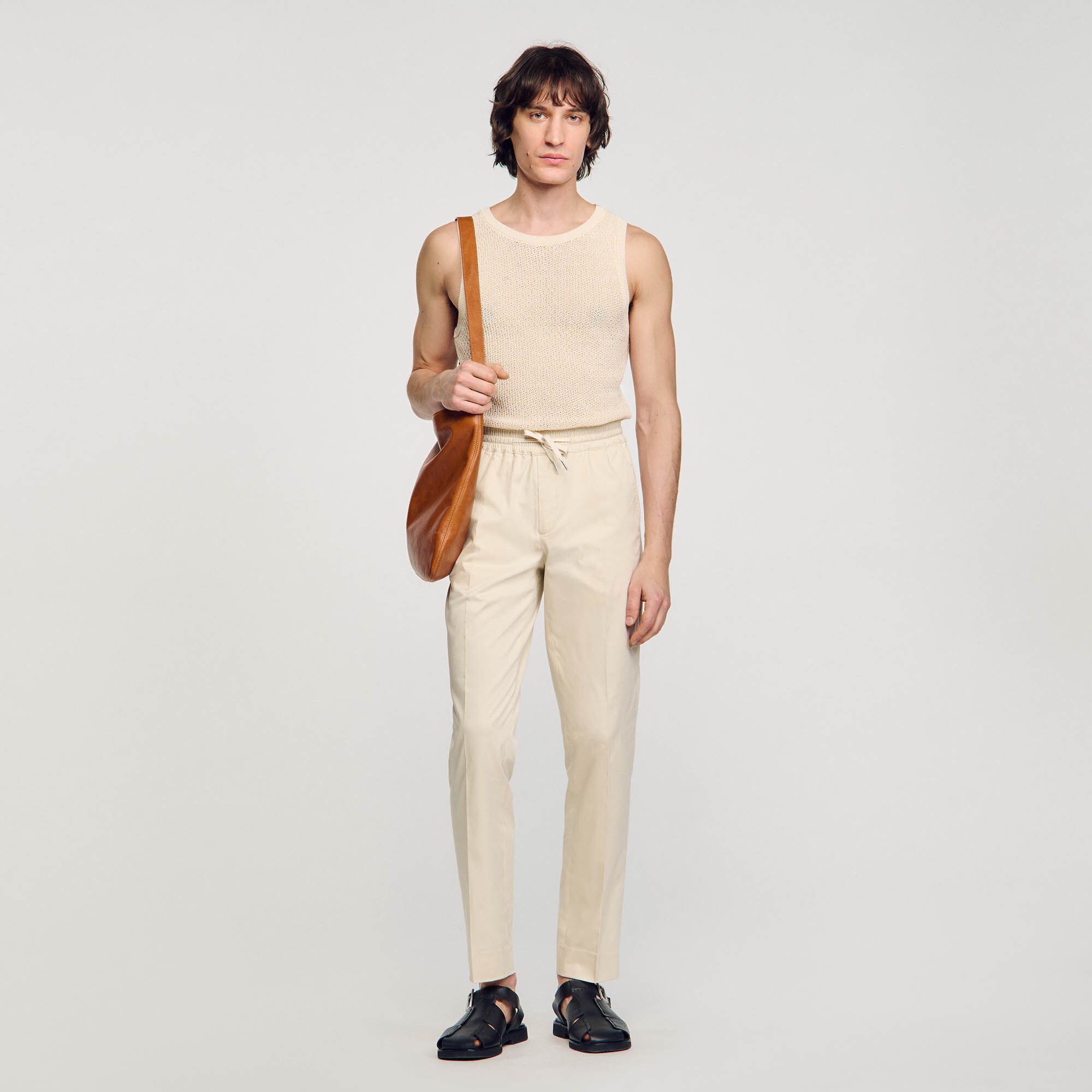 【海外限定】Sandroスカート☆Dual-Material Elasticated-Waist Sandro_SFPRO04369-20_F_1.jpg
