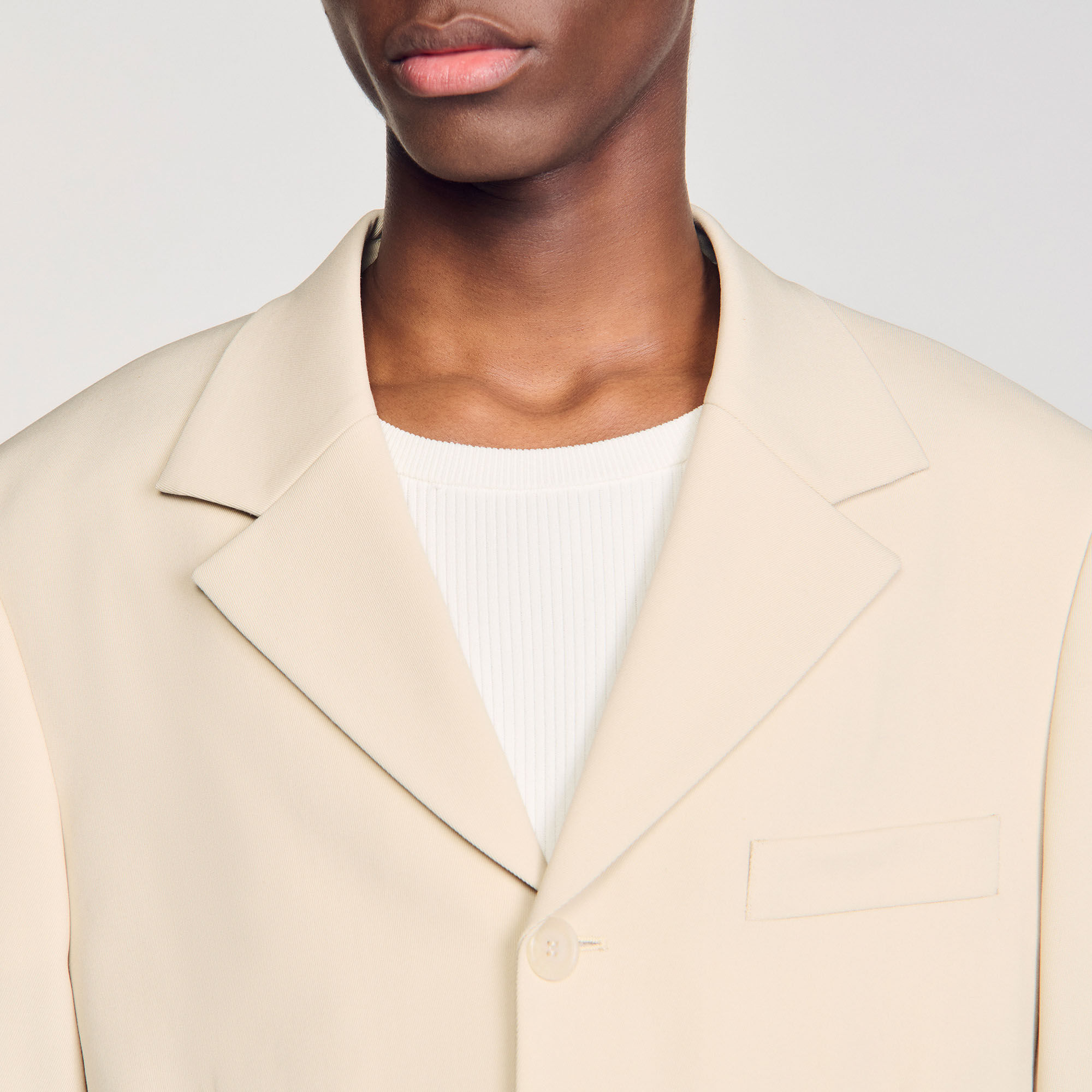 Oversized wool suit jacket
