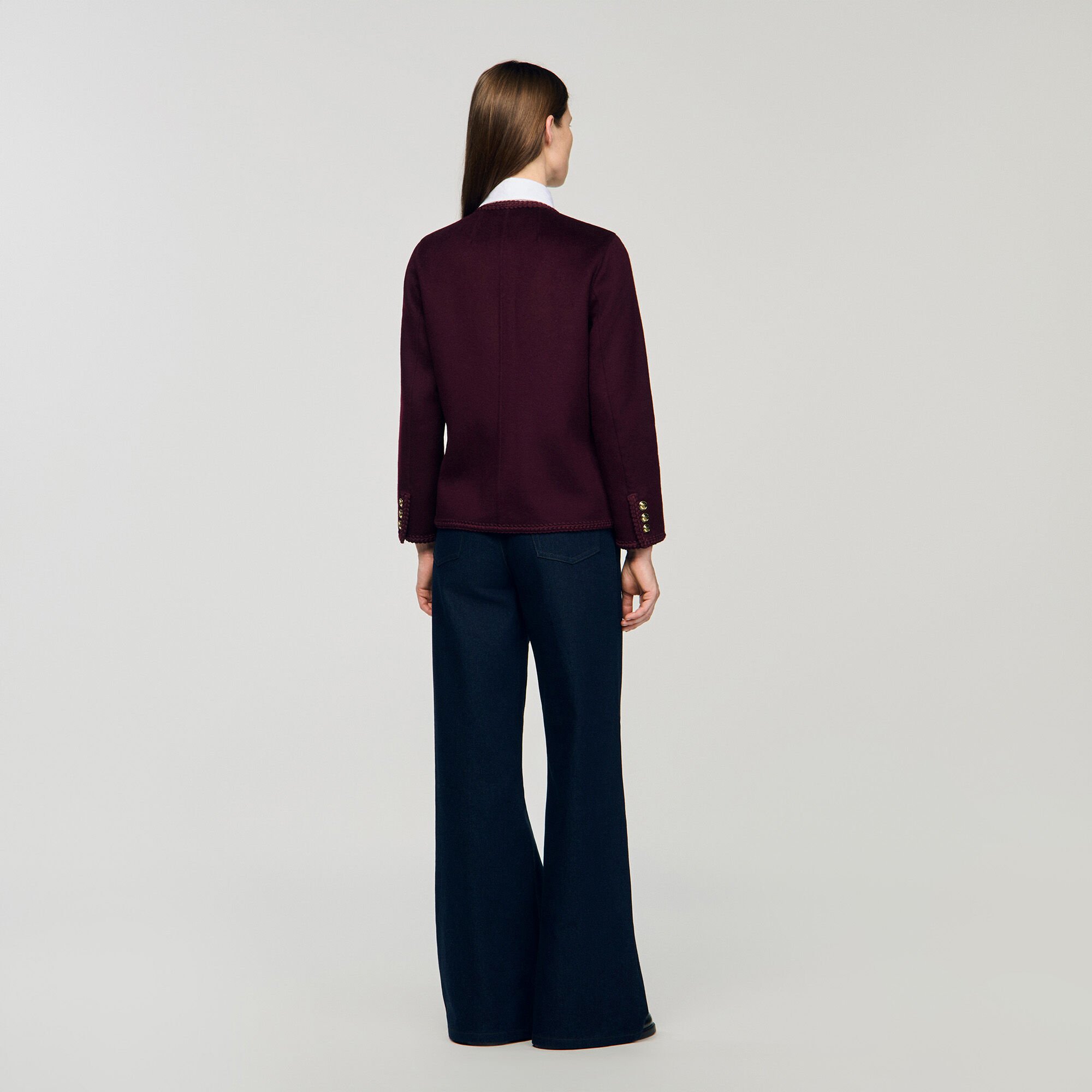 Veste double face boutonnée