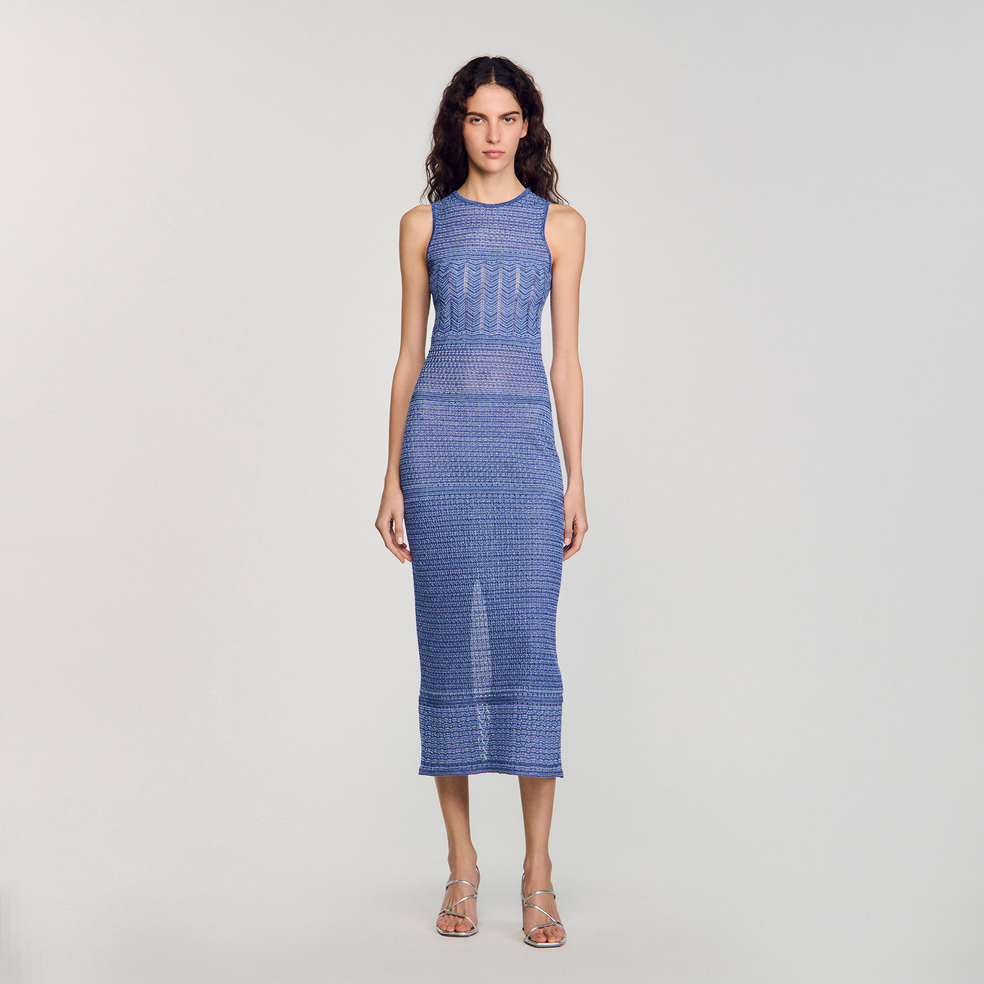 Midikleid aus Strickgewebe