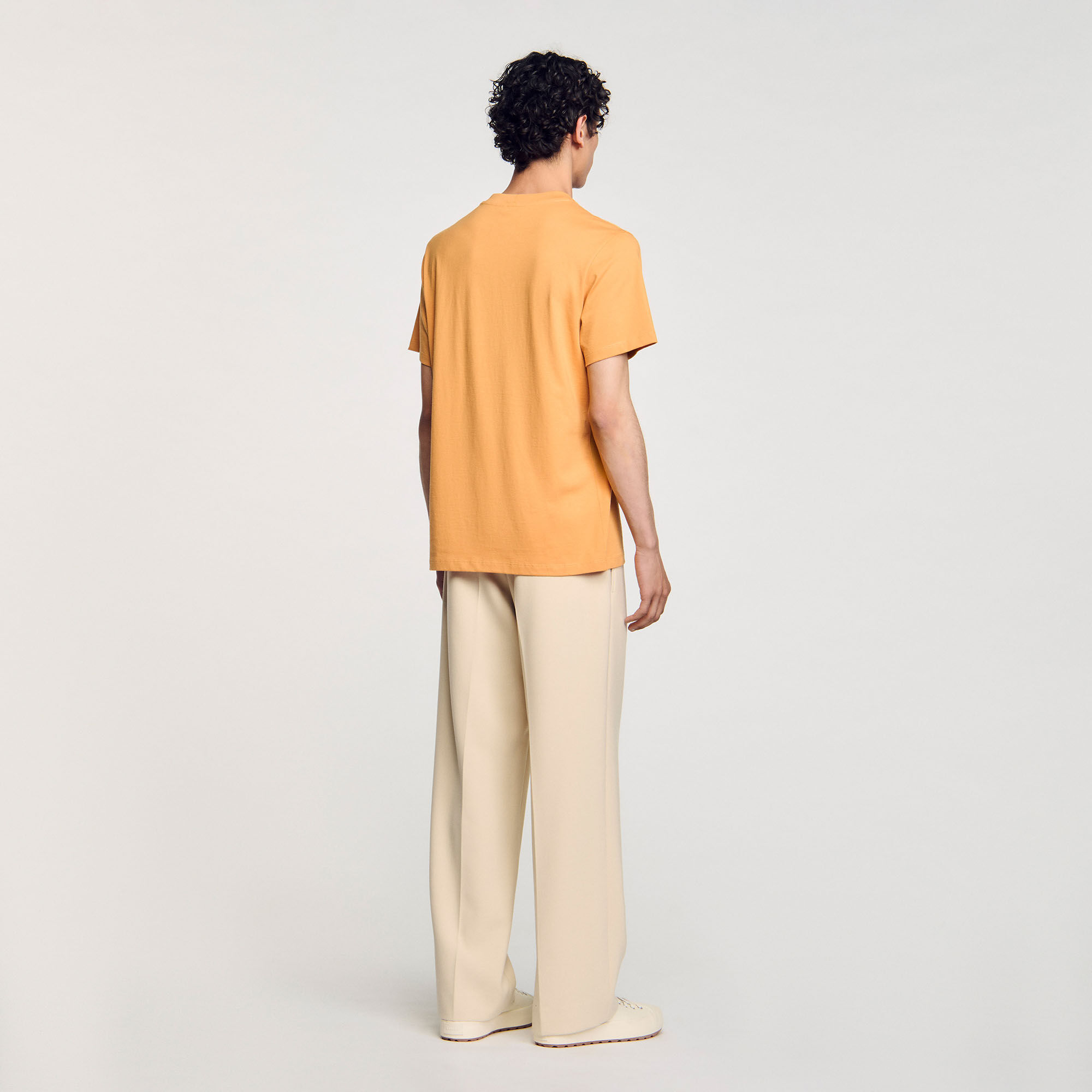 Baumwoll-T-Shirt mit Wellenmuster