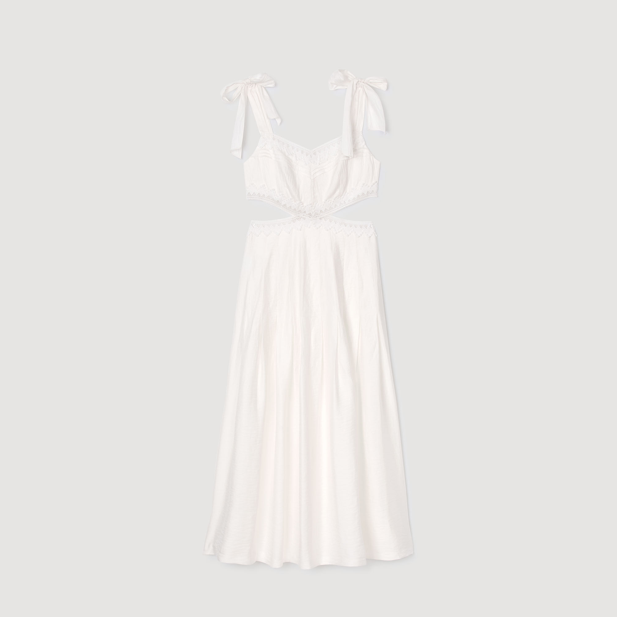 Lace trim maxi dress