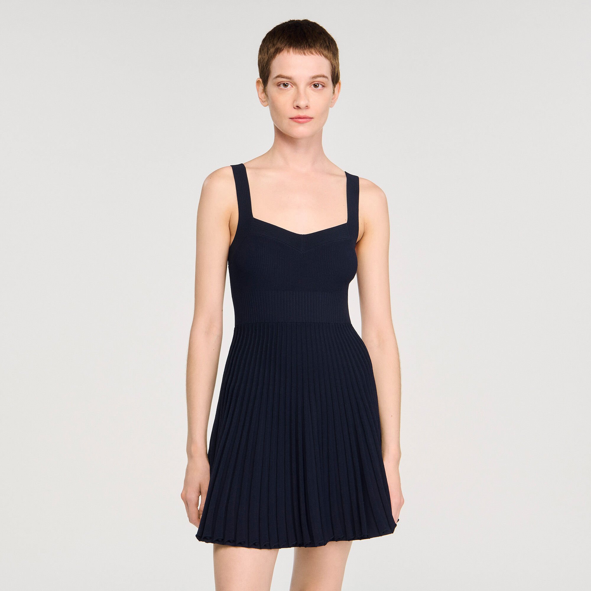 Robe courte en maille