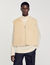 Sleeveless shearling cardigan