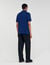 Polo shirt with leather logo