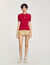Poloshirt aus Rippstrick
