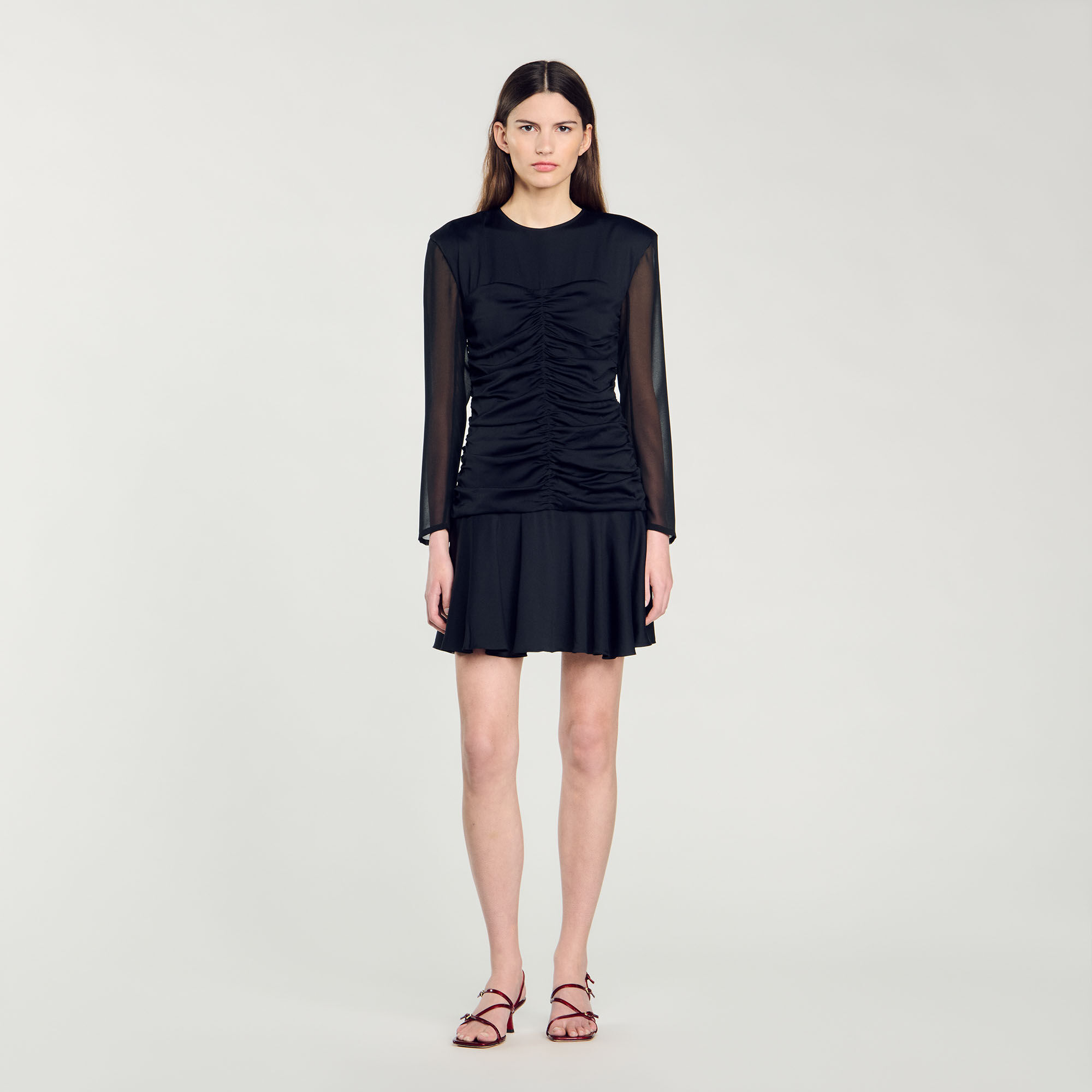 Robe courte drapée