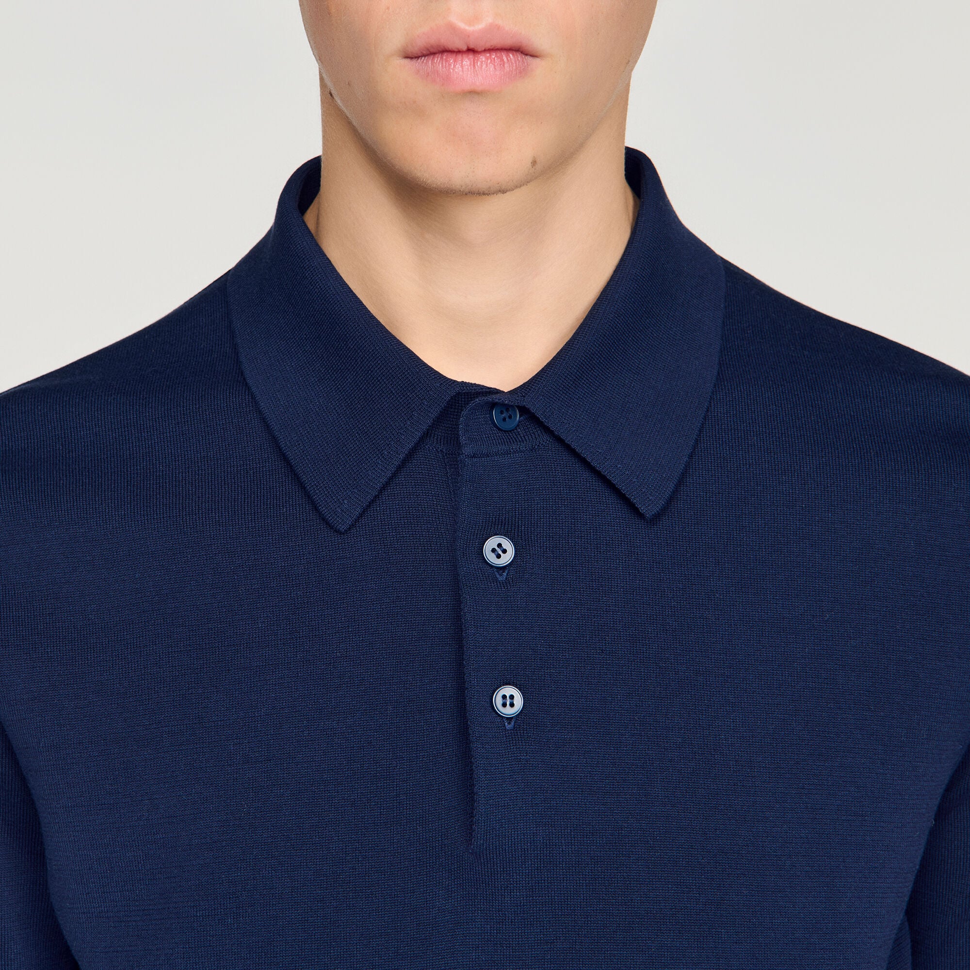 Polo en coton et soie
