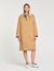 Trench coat with rhinestone collar