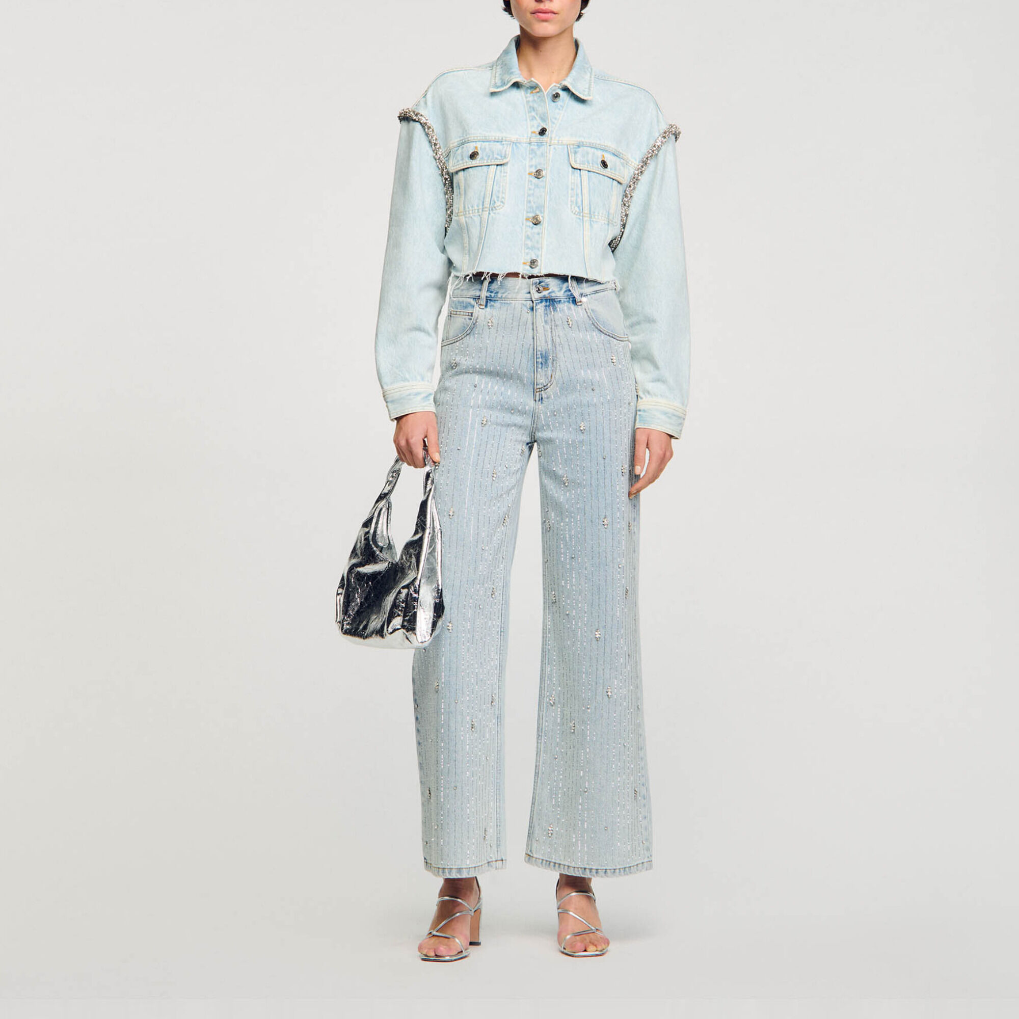 Veste jean sandro femme new arrivals