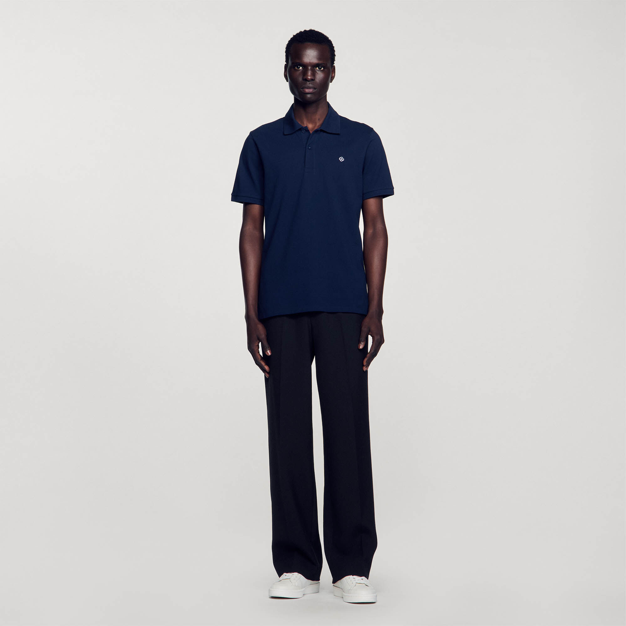 Polo shirt with Square Cross patch