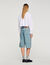 Distressed denim Bermuda shorts