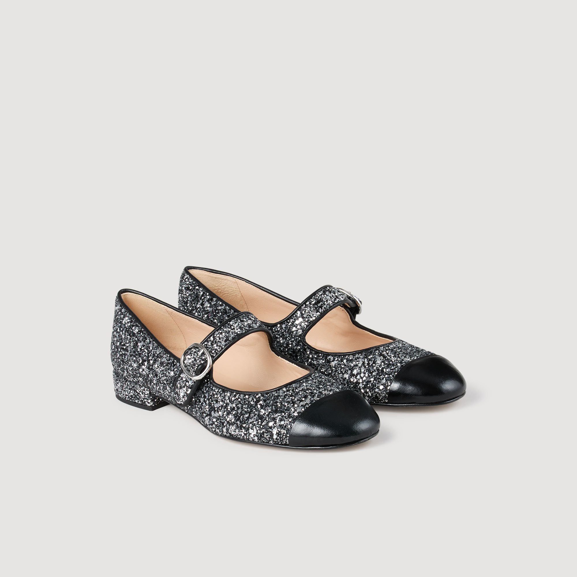 Glitter ballet flats