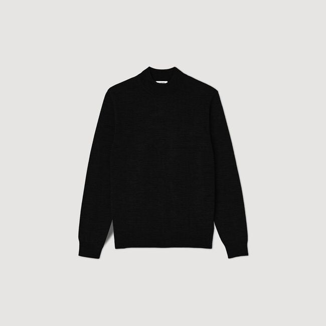 Wollpullover mit Stehkragen