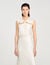 Robe longue satinée strassée