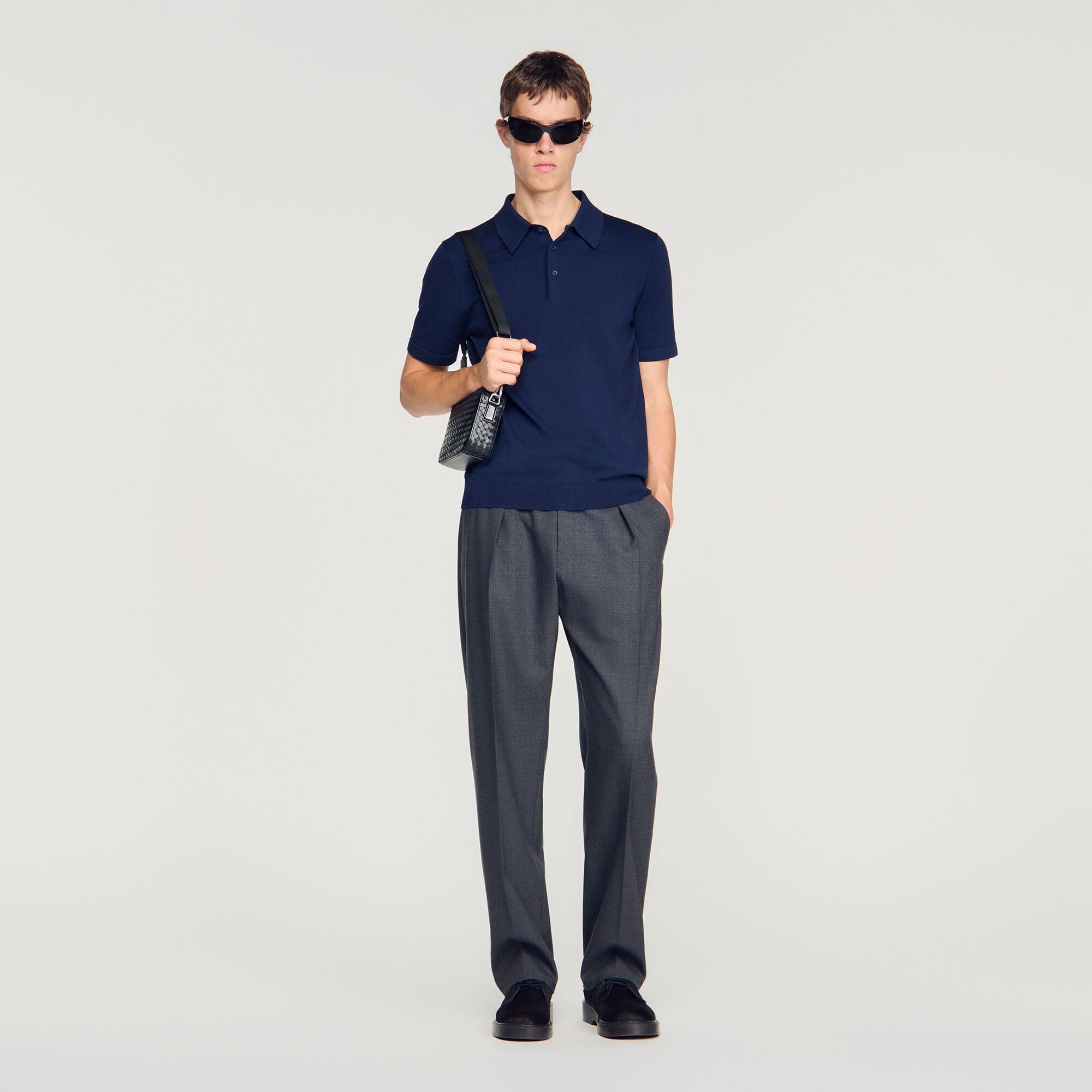 Polo en coton et soie