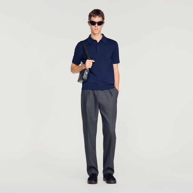 Poloshirt aus Baumwolle und Seide