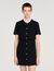 Short dress with detachable collar