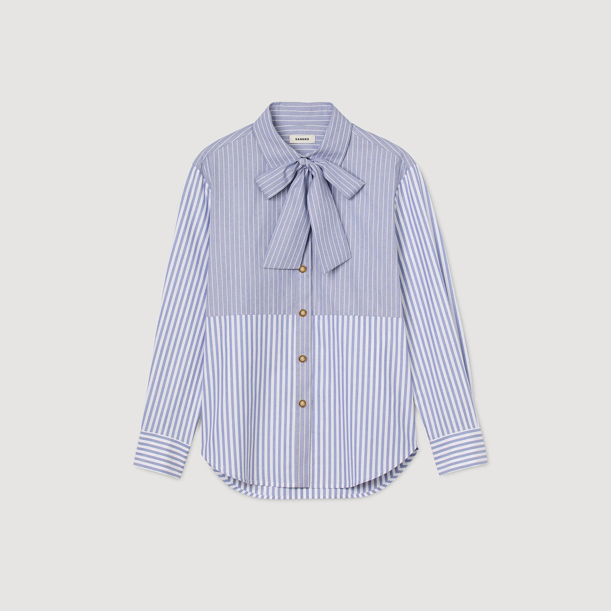 Chemise cravate à rayures 